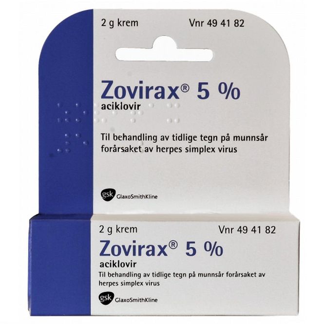 Hovedbilde Zovirax krem 5% 2 gram