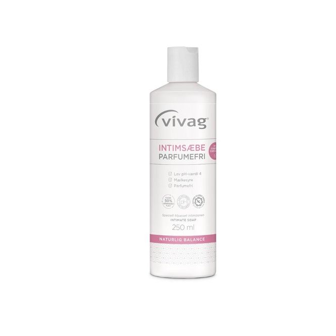 Hovedbilde Vivag intimsåpe parfymefri 250 ml