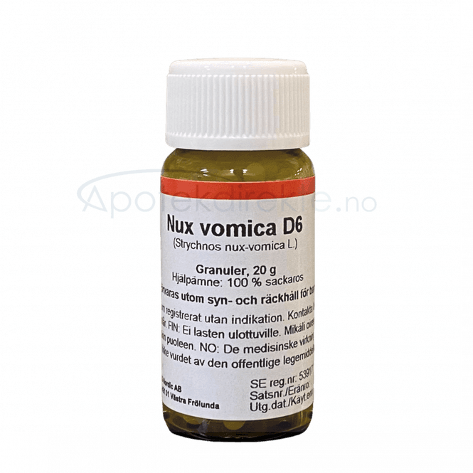 Hovedbilde Nux vomica D6 20 gram piller