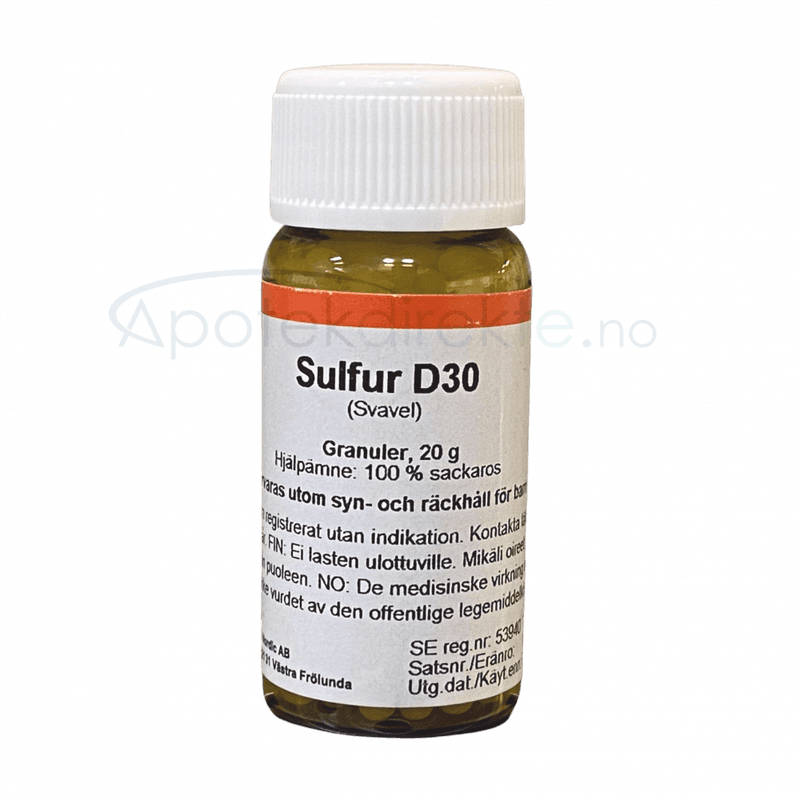 Sulfur D30 20 gram piller