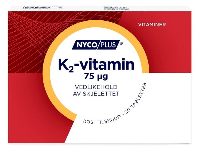 Hovedbilde Nycoplus K2-vitamin tablett 75mcg 30 stk