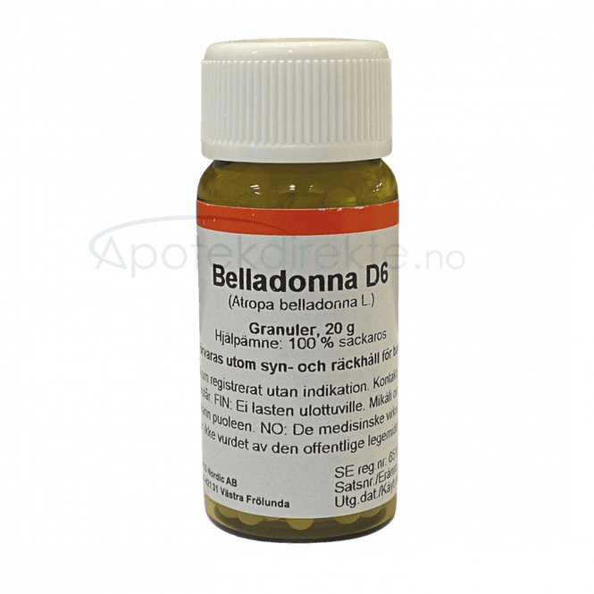 Hovedbilde Belladonna D6 20 gram piller