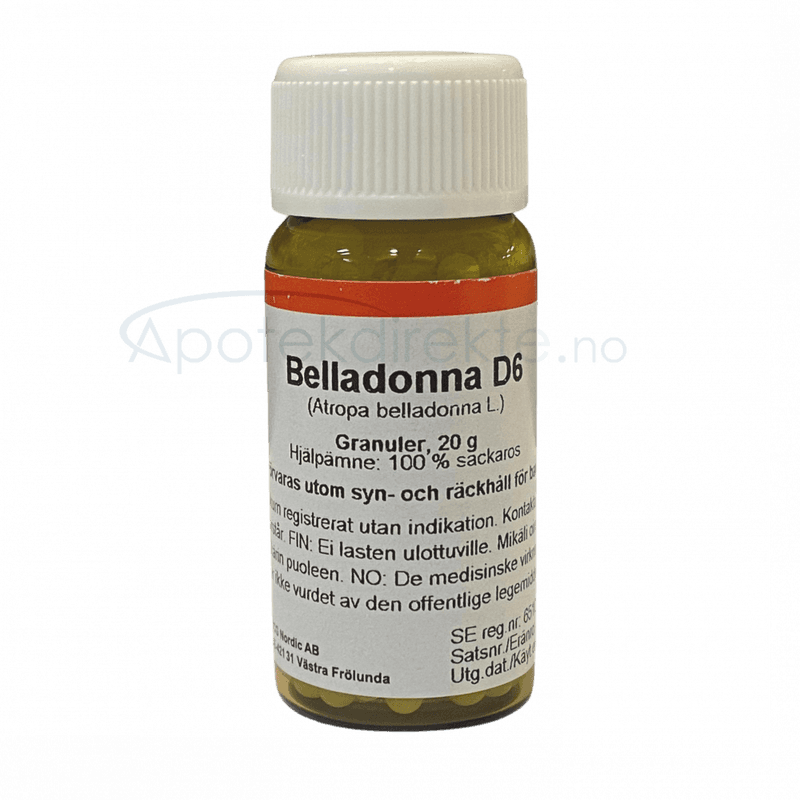 Belladonna D6 20 gram piller