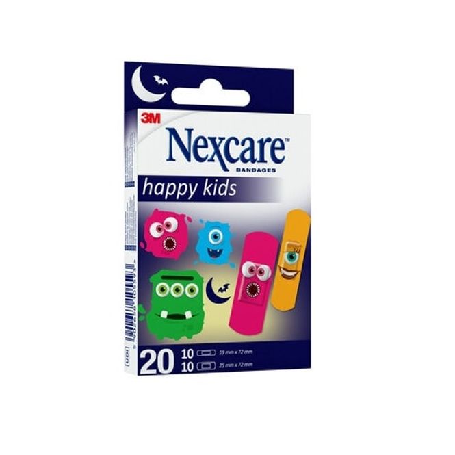 Hovedbilde Nexcare kids plaster monster 20 stk