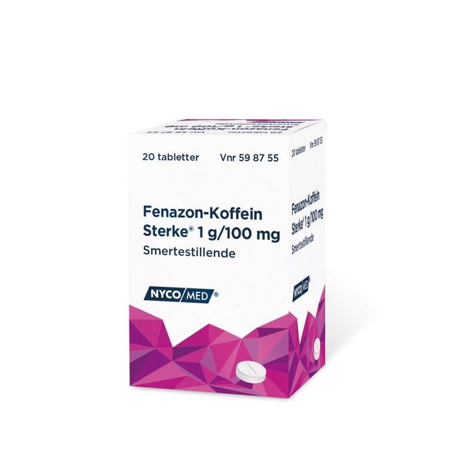 Hovedbilde Fenazon-koffein sterke 20 tabletter