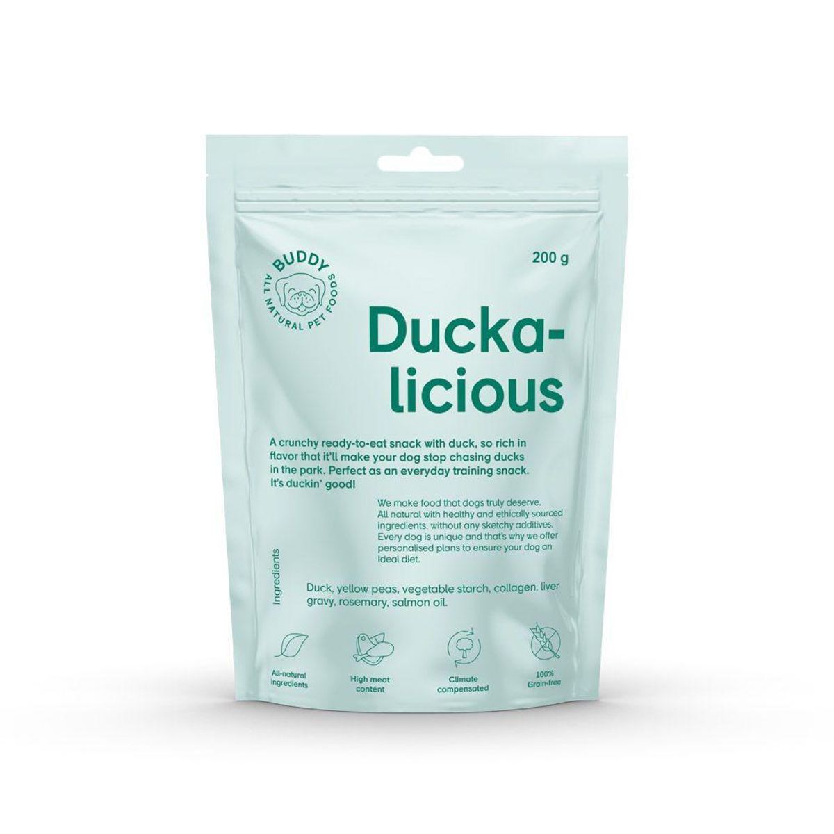 Buddy snack duckalicious hund 200 gram