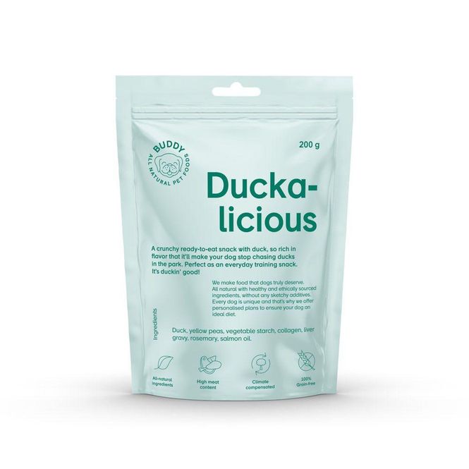 Hovedbilde Buddy snack duckalicious hund 200 gram