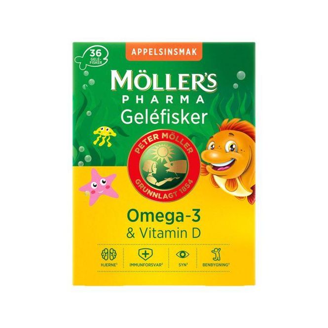 Hovedbilde Møllers omega-3 gelefisk 36 stk