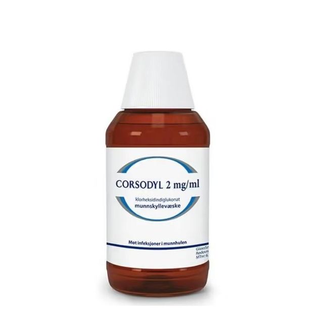 Hovedbilde Corsodyl munnskyllevæske 2mg 300 ml