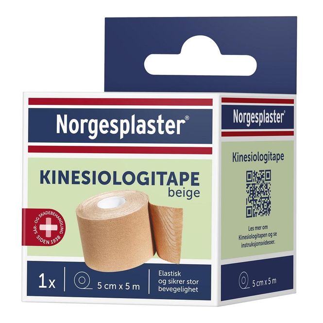 Hovedbilde Norgesplaster kinesiolog beige 5 cm x 5 m