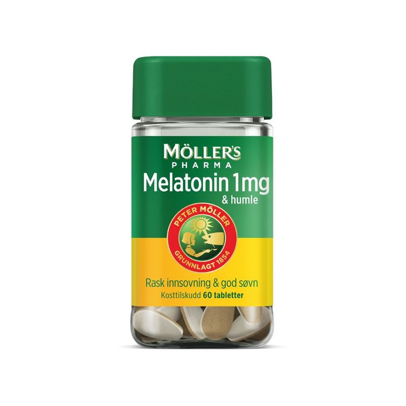 Møllers melatonin tablett 1 mg & humle 60 stk - ApotekDirekte.no