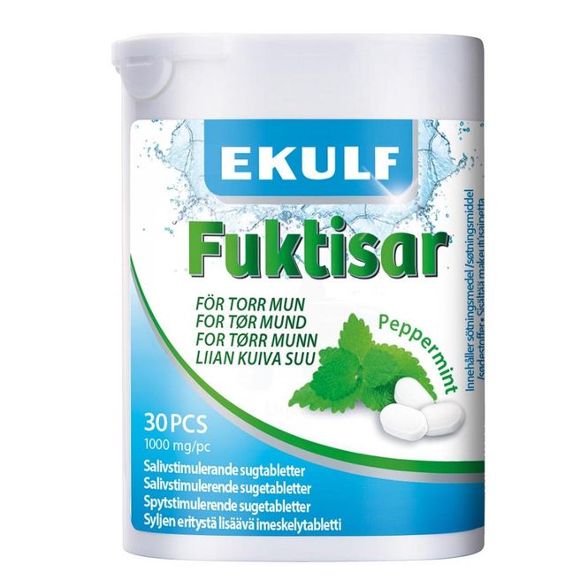 Hovedbilde Ekulf fuktisar peppermint 30 stk